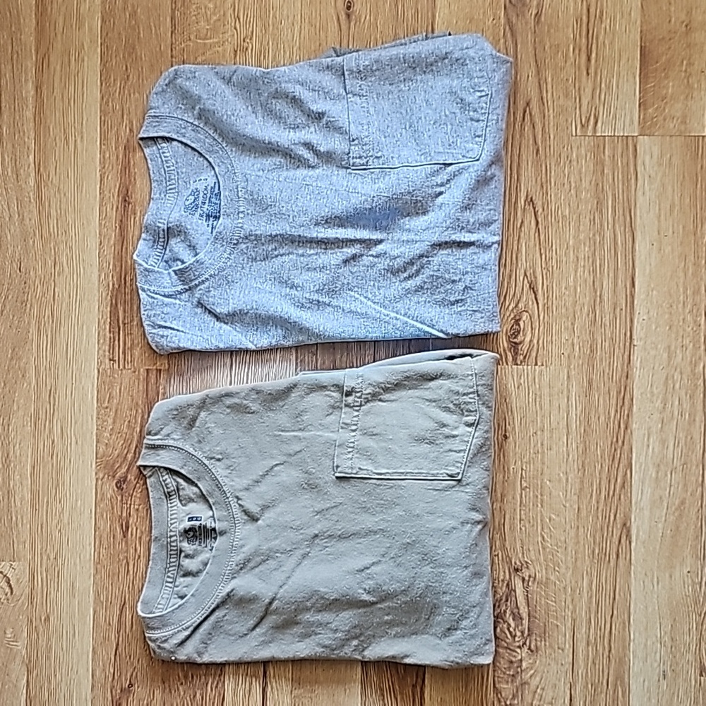 3 For $12-2 pack men's pocket tee shirts